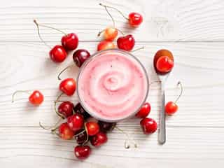 Photo of Smoothie with Cherries, SunWhite Rice and Peanut Butter