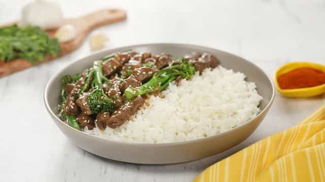 Photo of Korean Beef with Broccoli and Rice